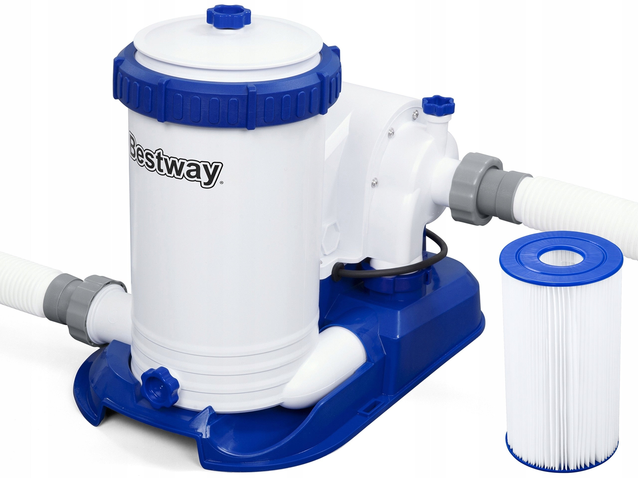 large GARDEN POOL round Bestway 610/132 cm 20FT set ladder pump Product width 610 cm