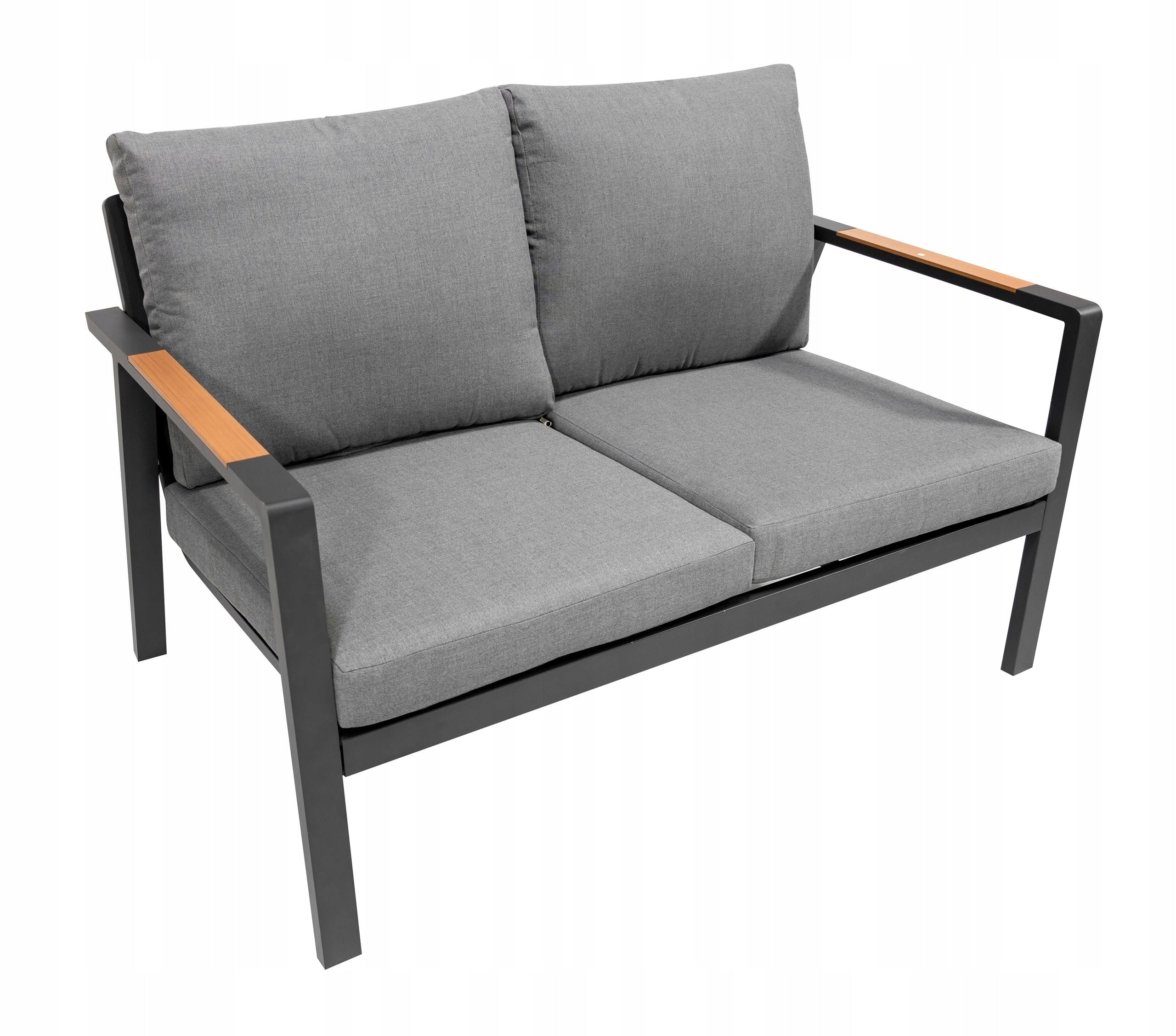 lightweight and durable GARDEN FURNITURE aluminum SOFA + 2 ARMCHAIRS + TABLE Color gray