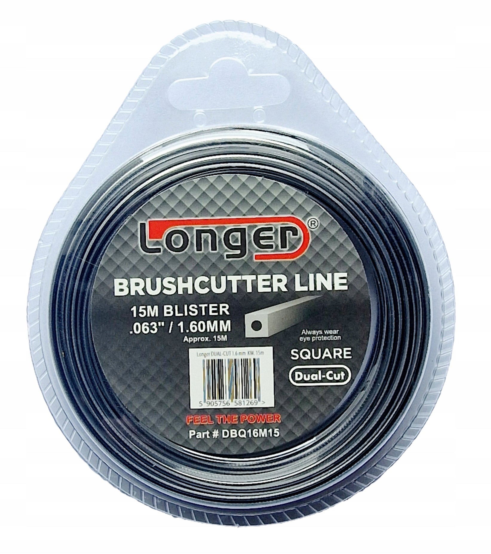 line with wire for trimmer kos 1,6mm 15m SQUARE makita dur 181 193 scythes