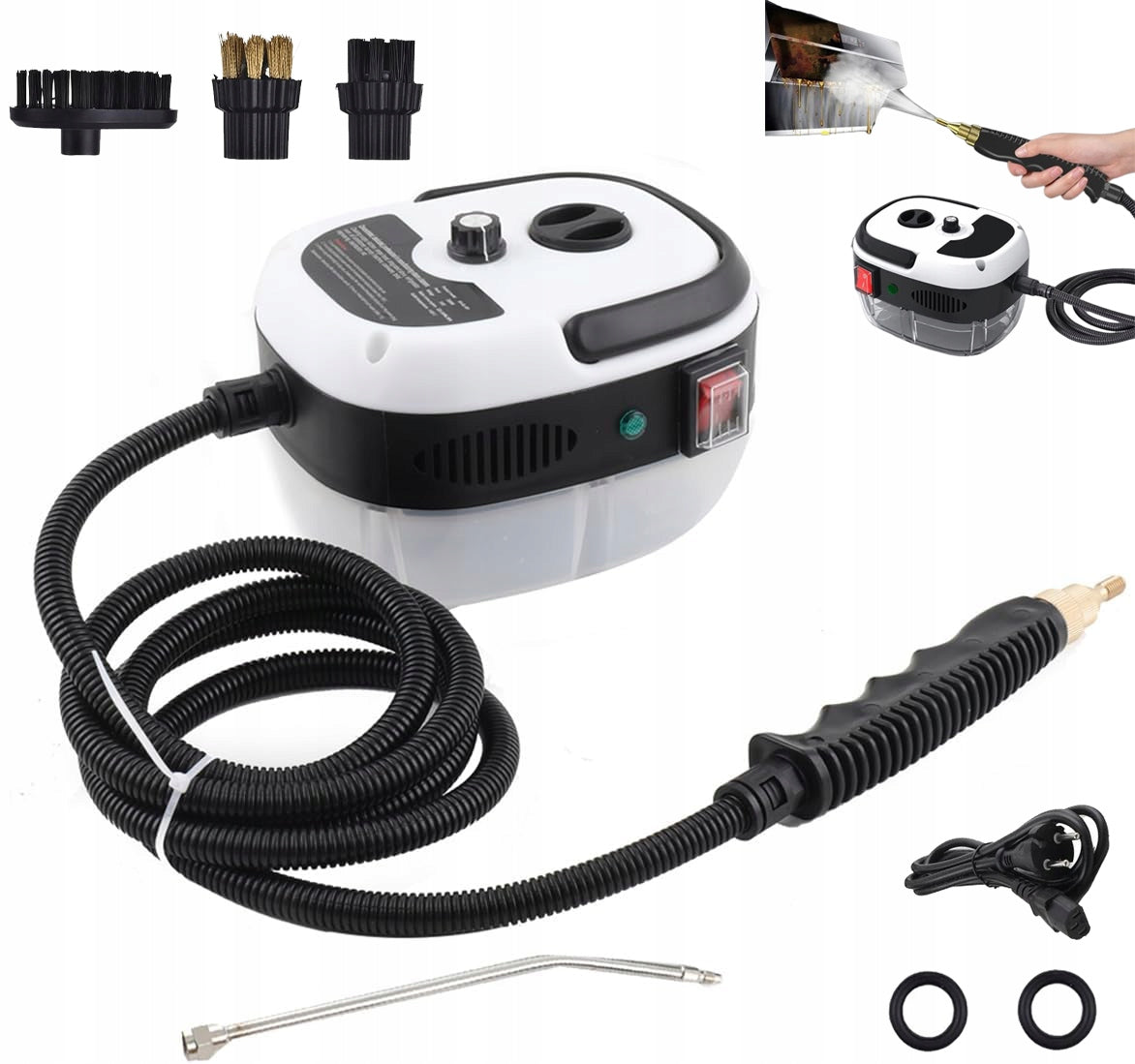 manual steam pressure washer 2500w for bathroom kitchen floors, walls 1l
