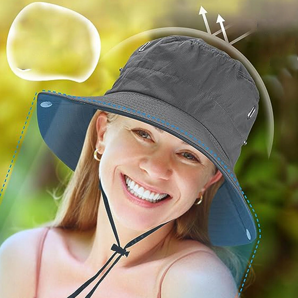 men's sun hat wide brim grey , fishing hat Packaging status original