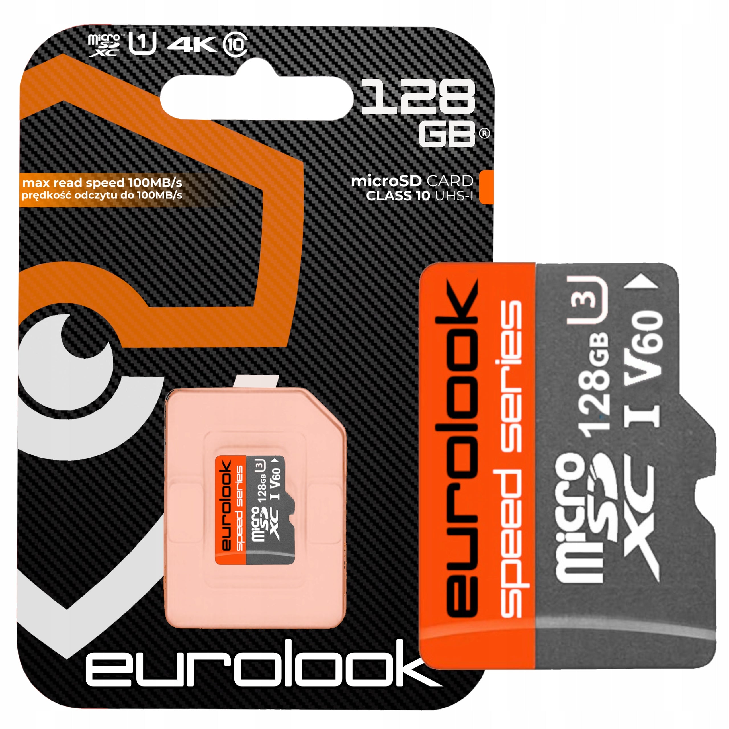 microSD Memory Card 128 GB EUROLOOK Class 10 V30 Dedicated for WiFi Cameras