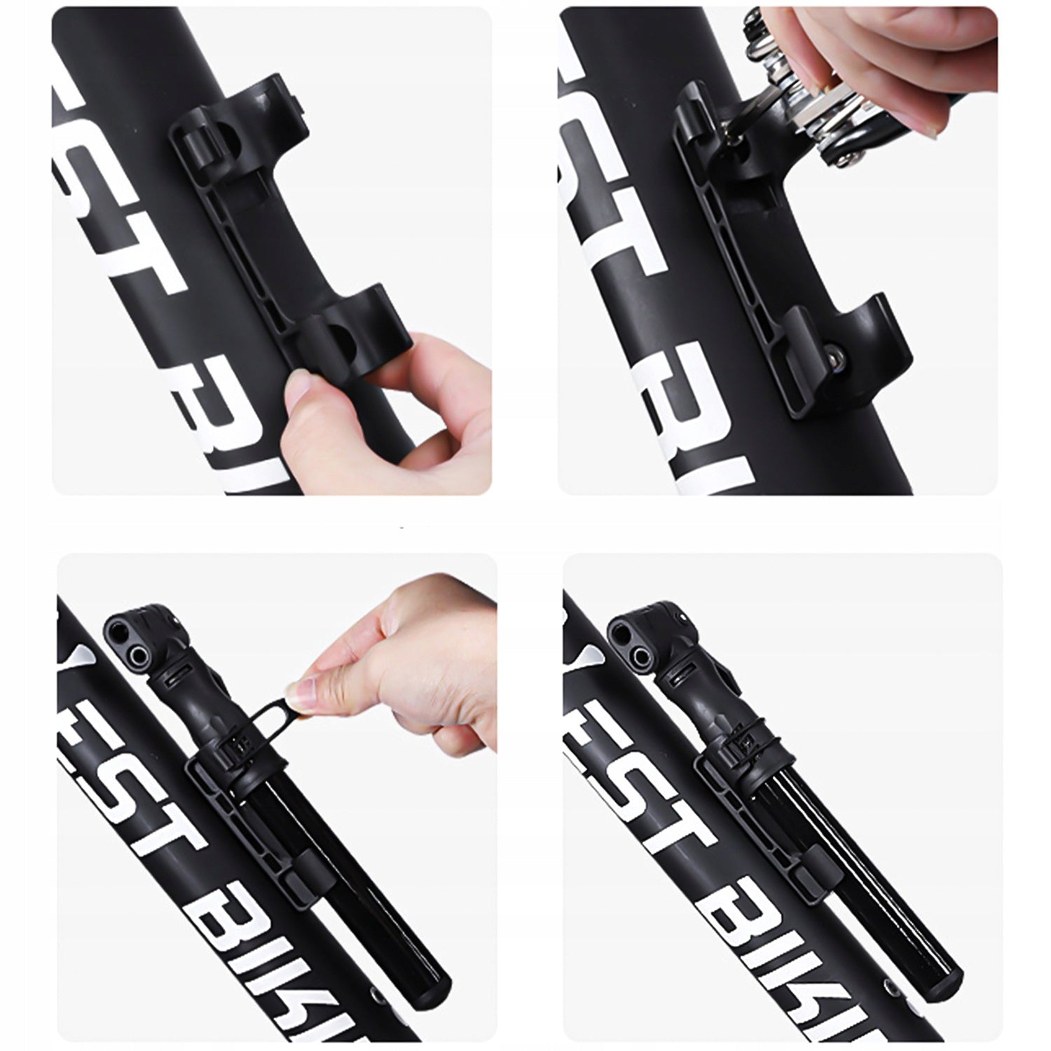 mini hand bicycle pump light with ball holder aluminium 100psi Brand Goaduoynt