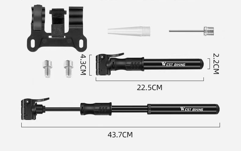 mini hand bicycle pump light with ball holder aluminium 100psi Model Mini aluminiowa ręczna 100psi