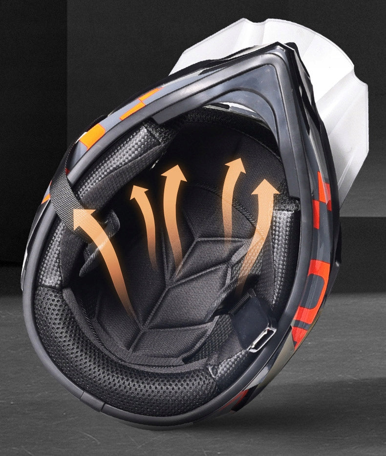 motocross helmet children's set Full-Face - off-road goggles + gloves Size M