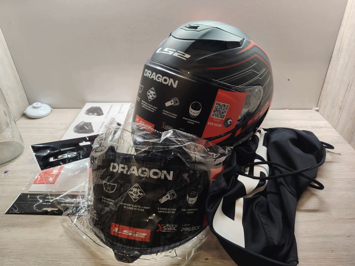 motorcycle helmet integral LS2 FF807 Dragon XS 53-54 cm ECE dark visor Packaging status original