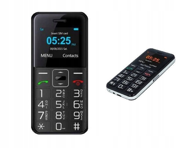 myPhone Halo Easy: Black, SOS, 1.77", 1000mAh battery, microSD Charger included yes
