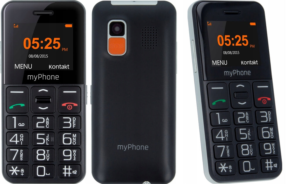myPhone Halo Easy: Black, SOS, 1.77", 1000mAh battery, microSD Headphones included yes