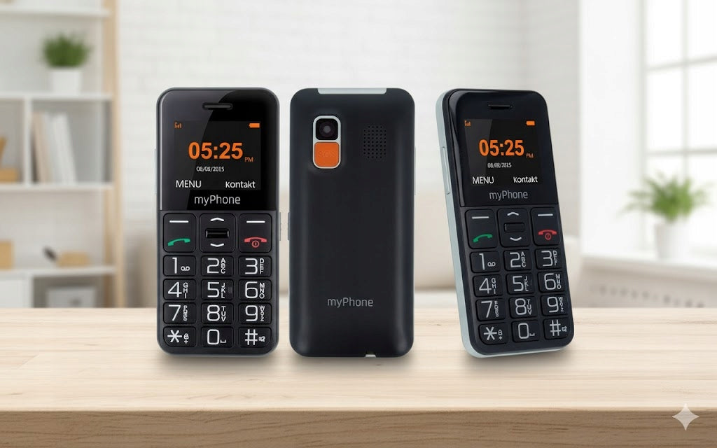 myPhone Halo Easy: Black, SOS, 1.77", 1000mAh battery, microSD