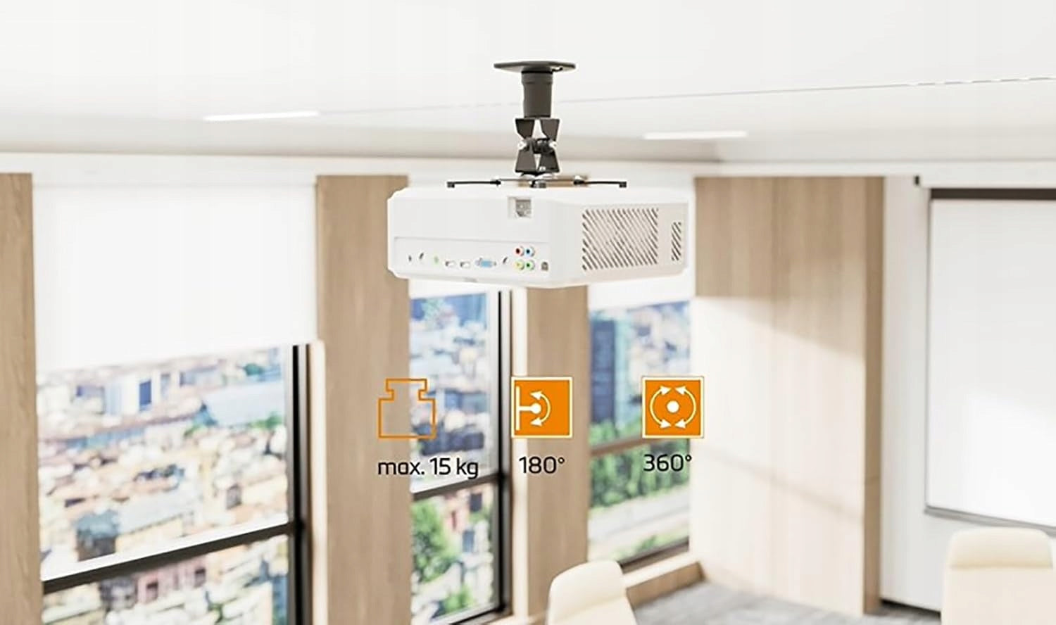 myWall H16-1WL wall mount metal white load 15 kg Model H-16-1 WL