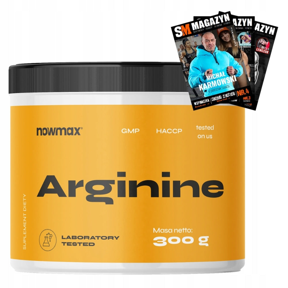 nowmax ARGININE NATURAL 300 g ARGININE AMINO ACIDS STRENGTH INCREASE PUMP