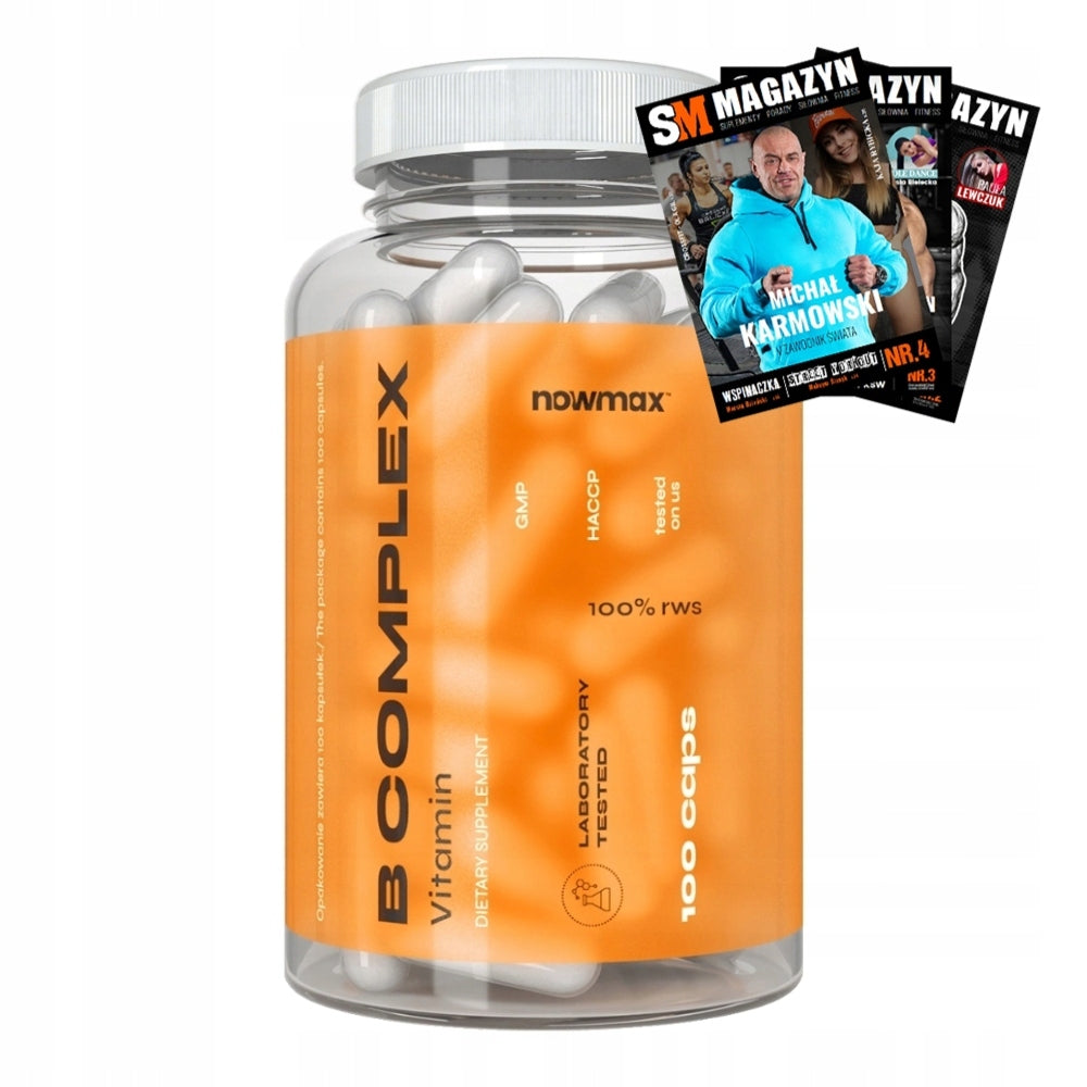 nowmax B COMPLEX 100caps VITAMIN B1 B3 B6 B12 B VITAMINS COMPLEX