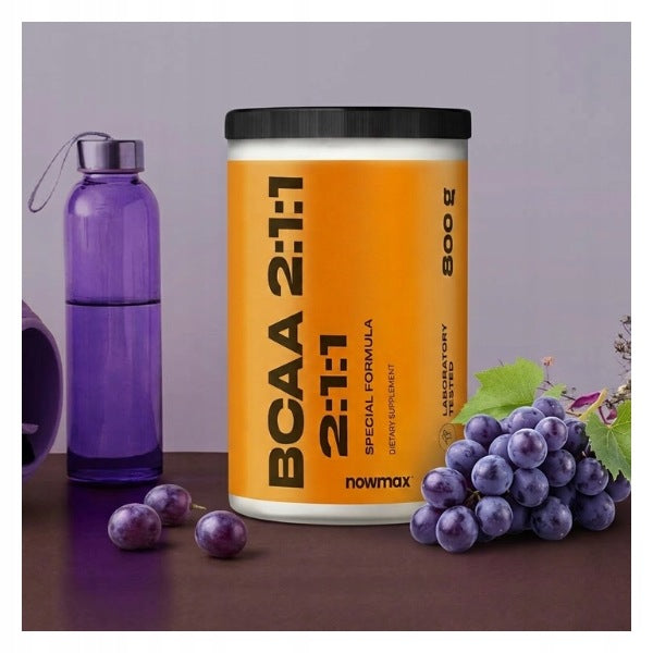 nowmax BCAA 2:1:1 800 g AMINO ACIDS LEUCINE VALINE MUSCLE MASS STRENGTH Brand nowmax