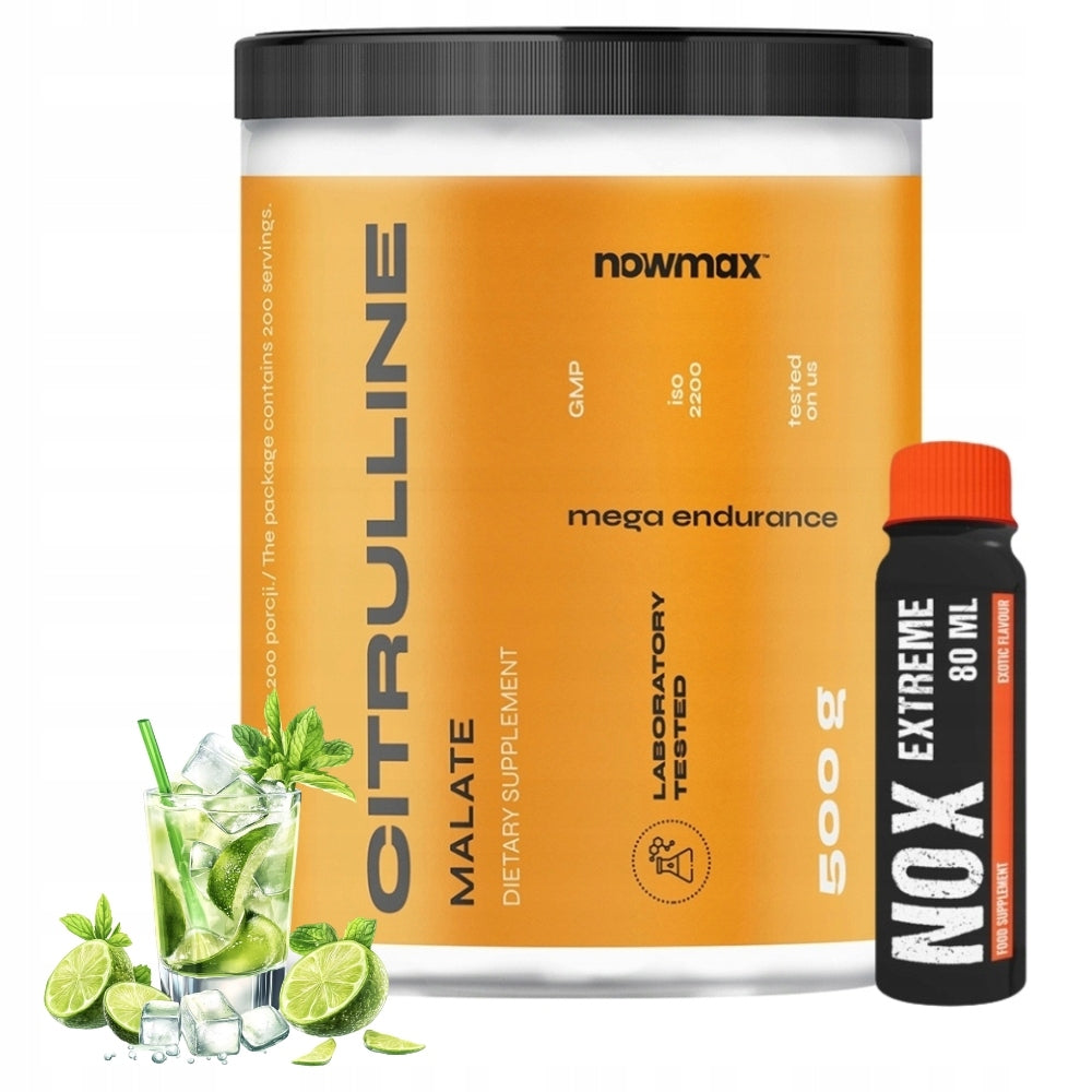 nowmax CITRULLINE MALATE 500 g CITRULLINE MALATE AMINO ACIDS STRENGTH + SHOT