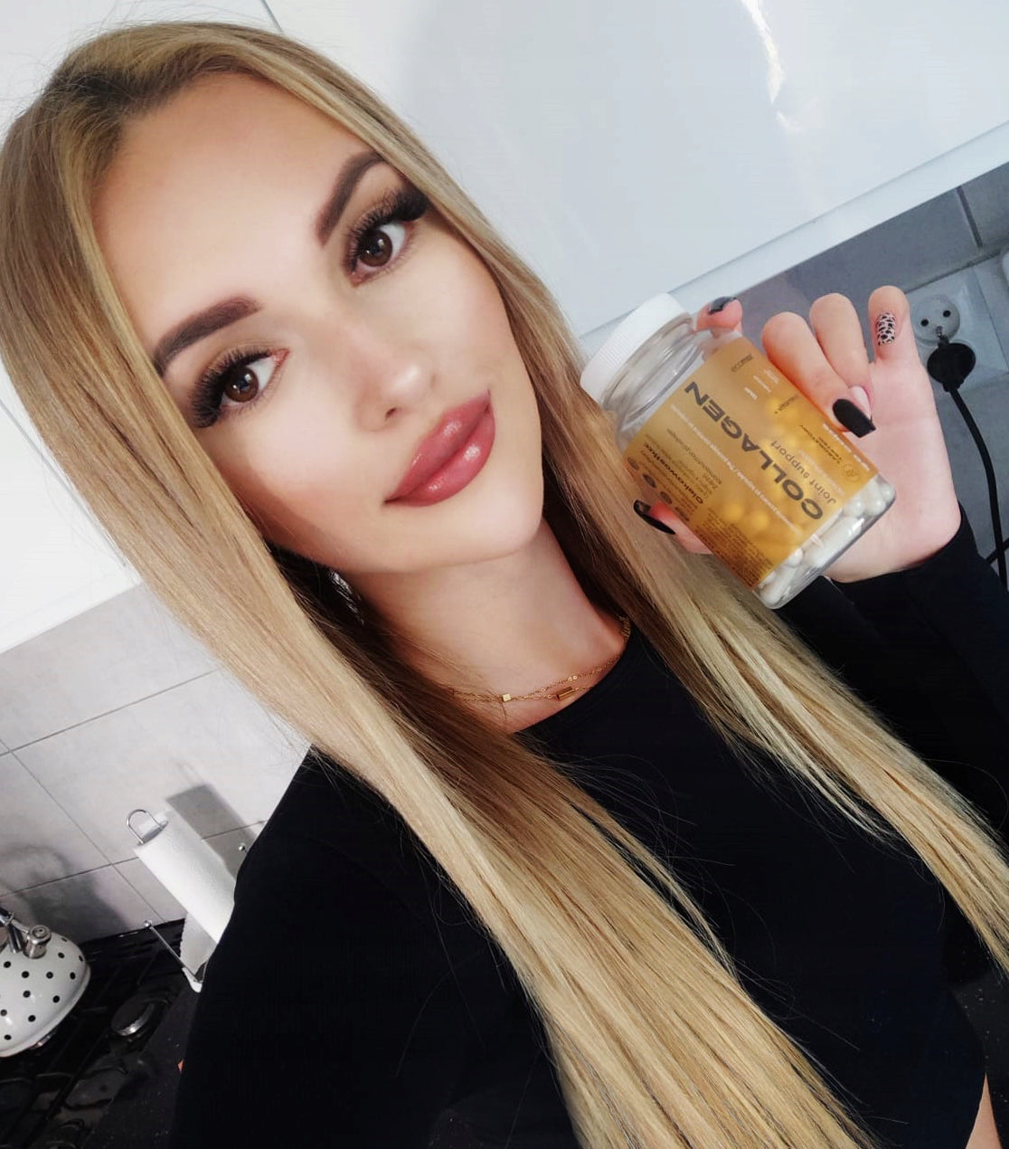 nowmax COLLAGEN FOR JOINTS SKIN HAIR 90caps 1200mg HYALURONIC ACID Manufacturer code 25393 skóra włosy paznokcie cera młodość