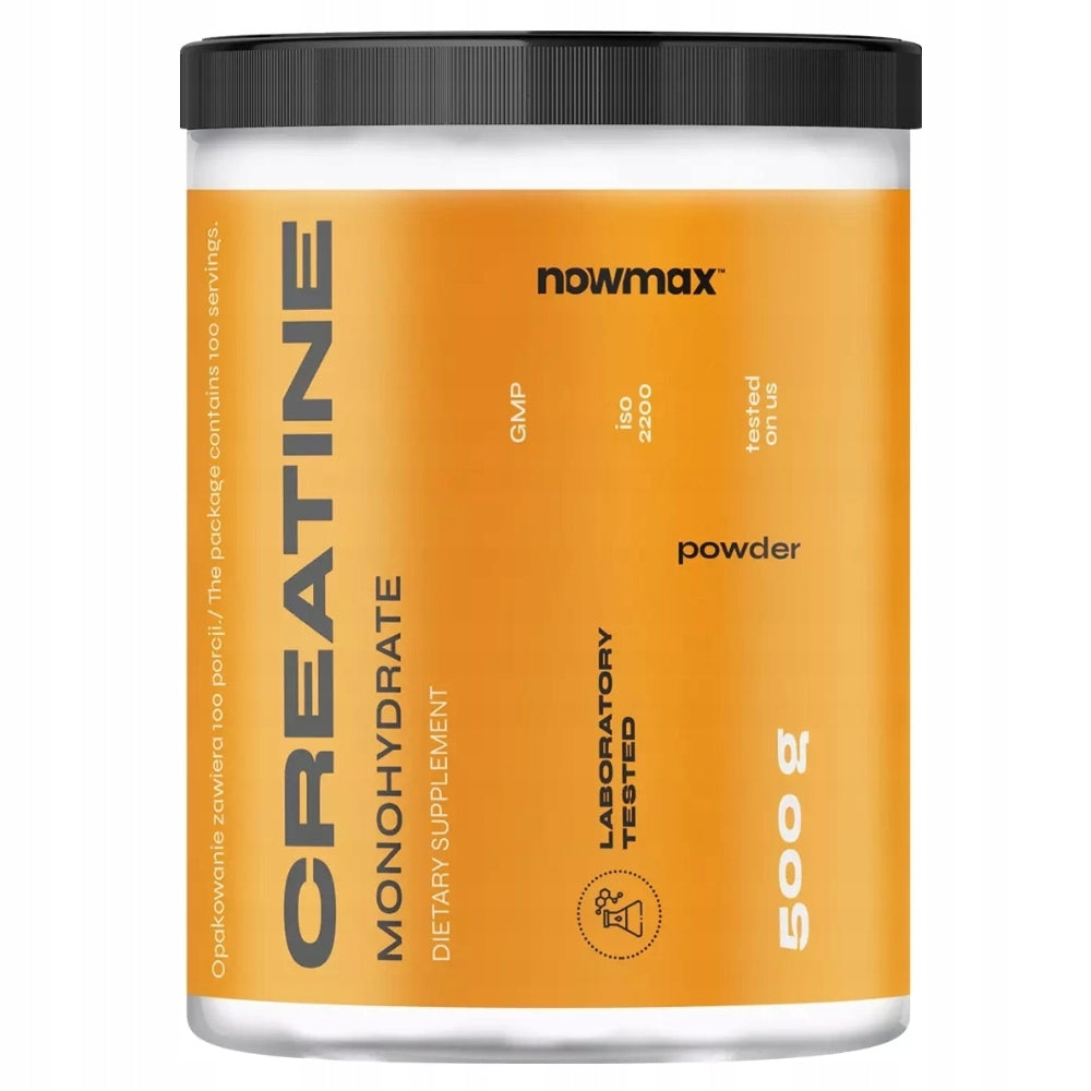 nowmax CREATINE MONOHYDRATE 500g CAN Expiration date at least six months from the date of purchase