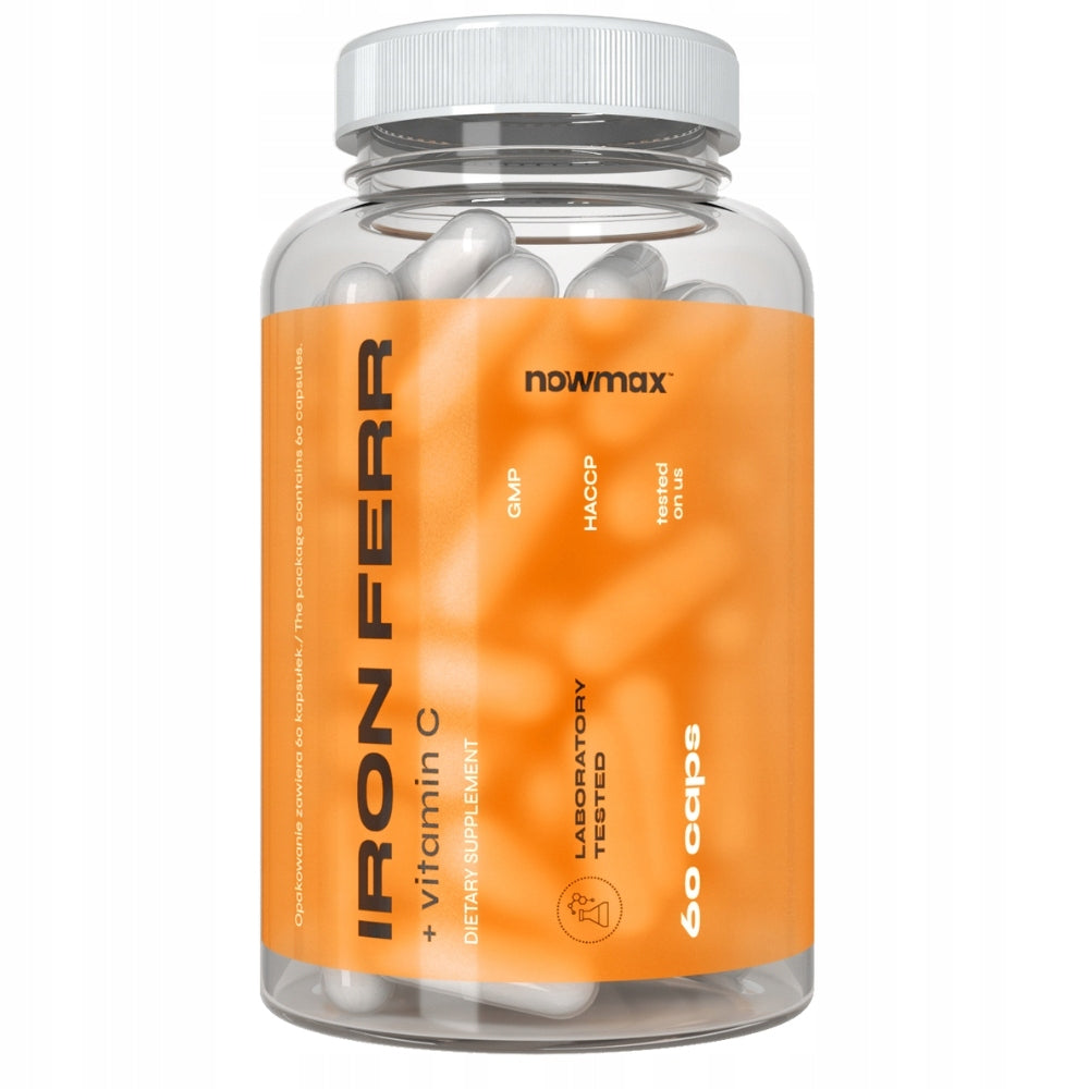 nowmax IRON FERR 60 caps IRON 30 mg FOR CIRCULATORY SYSTEM RED BLOOD CELLS Manufacturer code 24488