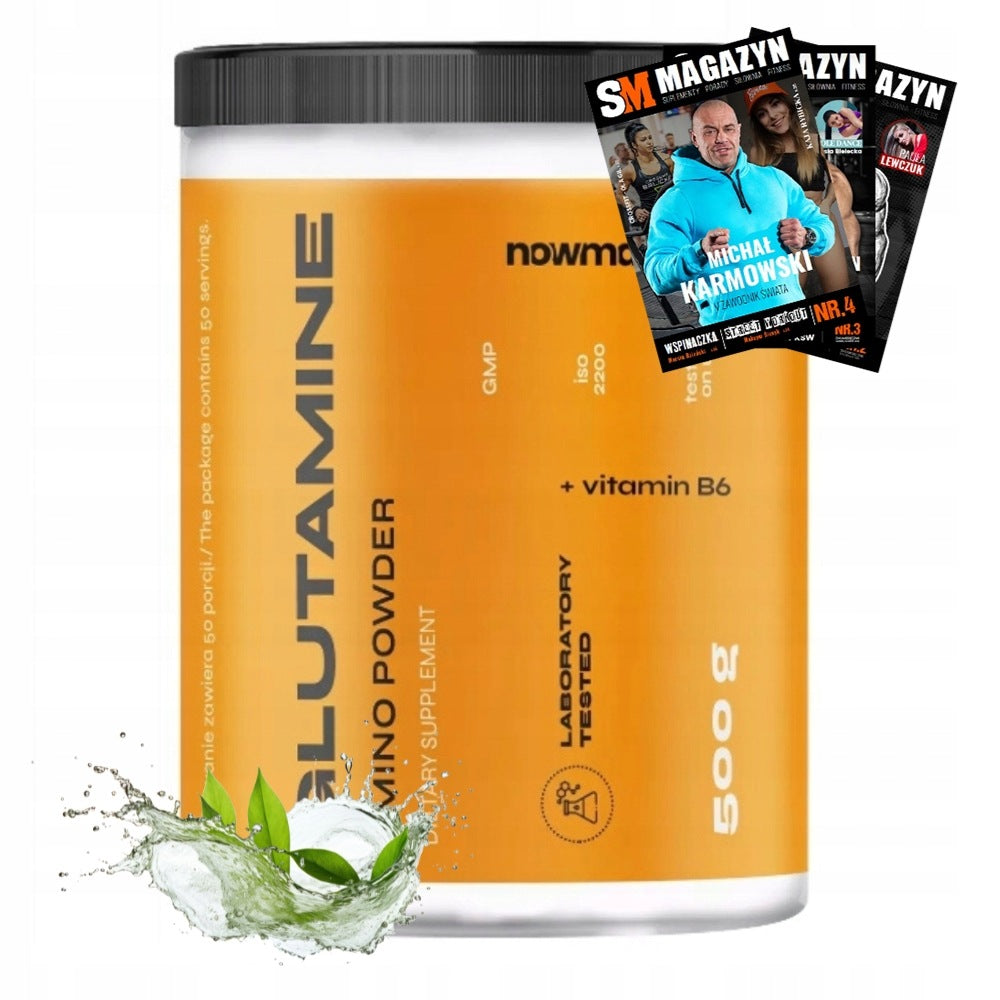 nowmax L-GLUTAMINE 500 g – AMINO ACID MUSCLE REGENERATION WITH VITAMIN B6