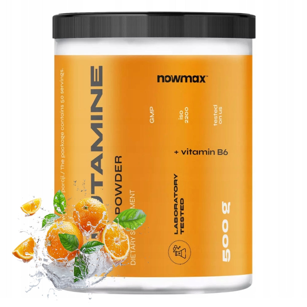 nowmax L-GLUTAMINE 500 g STRENGTH TRAINING NERVOUS SYSTEM FATIGUE