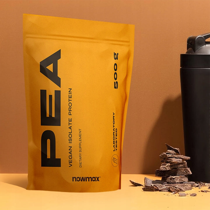 nowmax PEA PROTEIN 500g VEGAN ISOLATE PEA PROTEIN PREMIUM MUSCLE Expiration date at least six months from the date of purchase