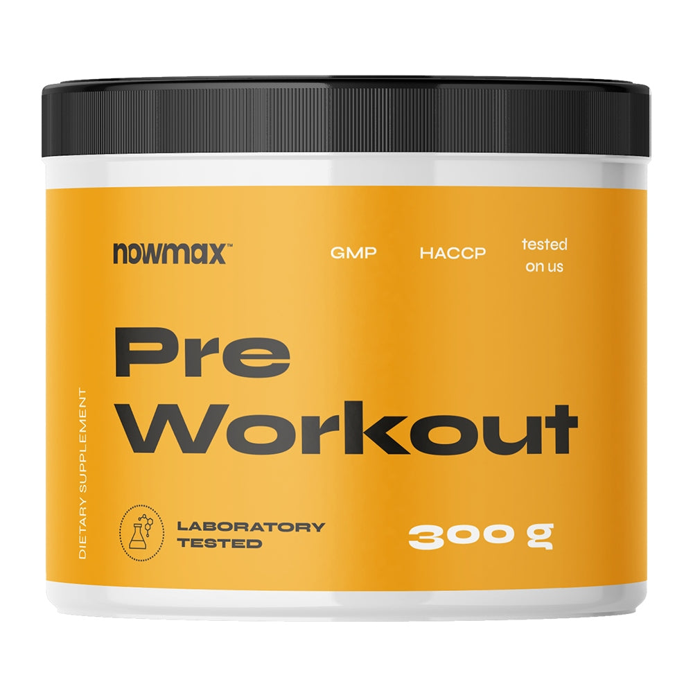 nowmax PRE WORKOUT CONDITIONER PRE-WORKOUT STRENGTH GYM TRAINING 300 g Expiration date at least six months from the date of purchase