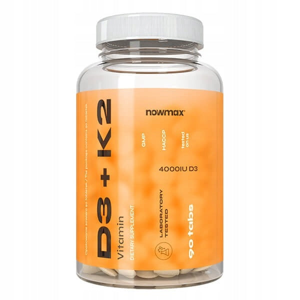nowmax VITAMIN D3 4000 IU + K2 MK7 BONES STRONG TEETH RESISTANCE HEART 90tabl Packaging status original