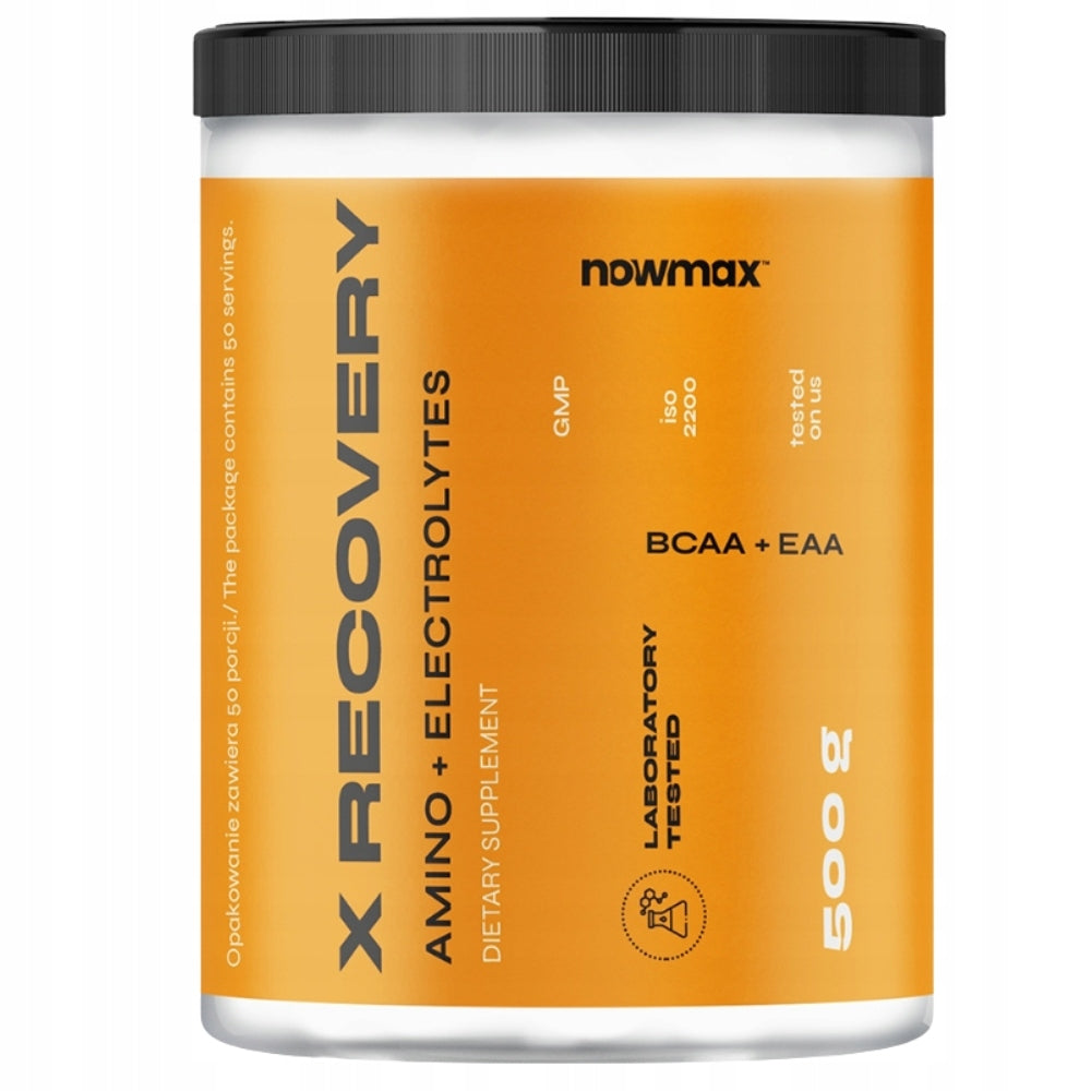 nowmax X RECOVERY 500g AMINO ACIDS BCAA EAA REGENERATION PUMP CONCENTRATION Manufacturer code Recovery BCAA Zwiększenie możliwości