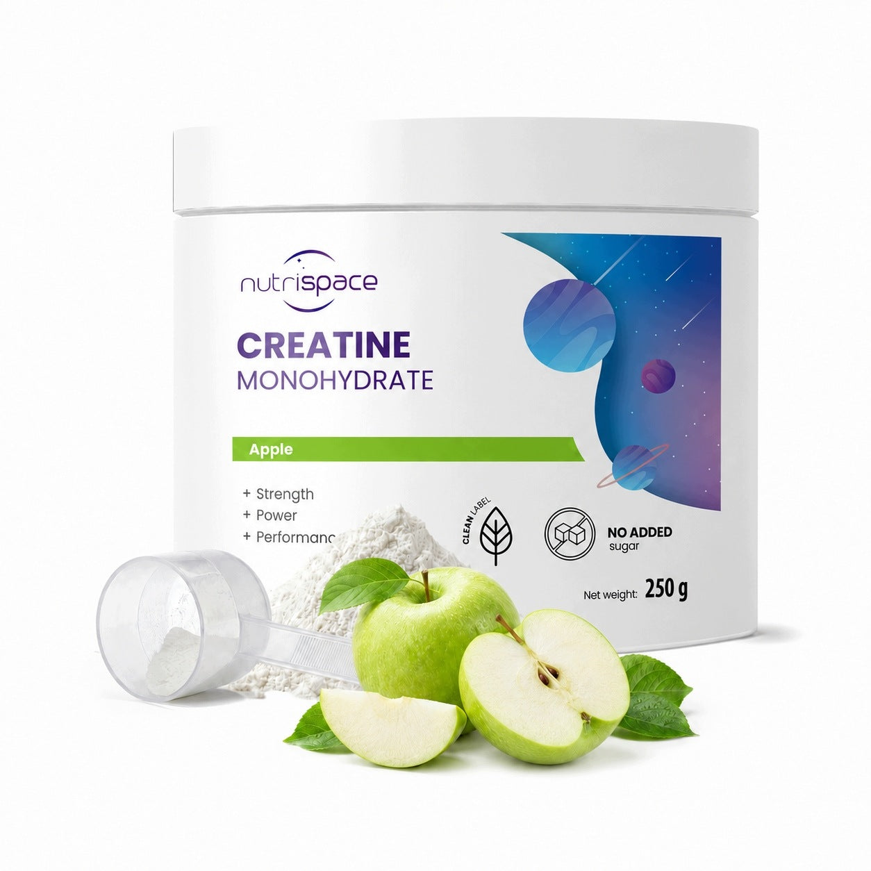 nutrispace Creatine Monohydrate Set of 3 Flavours 3x250g Expiration date not specified