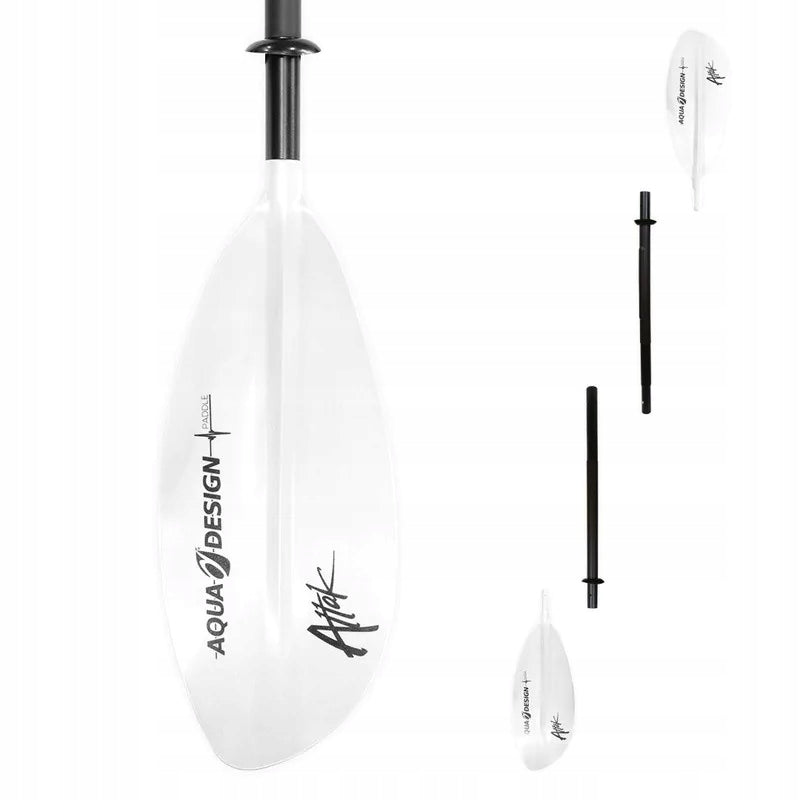 pádlo AQUADESIGN K1 Attak 4 WHITE White Délka: 220 Kind diouble-bladed, straight double-bladed, twisted folding