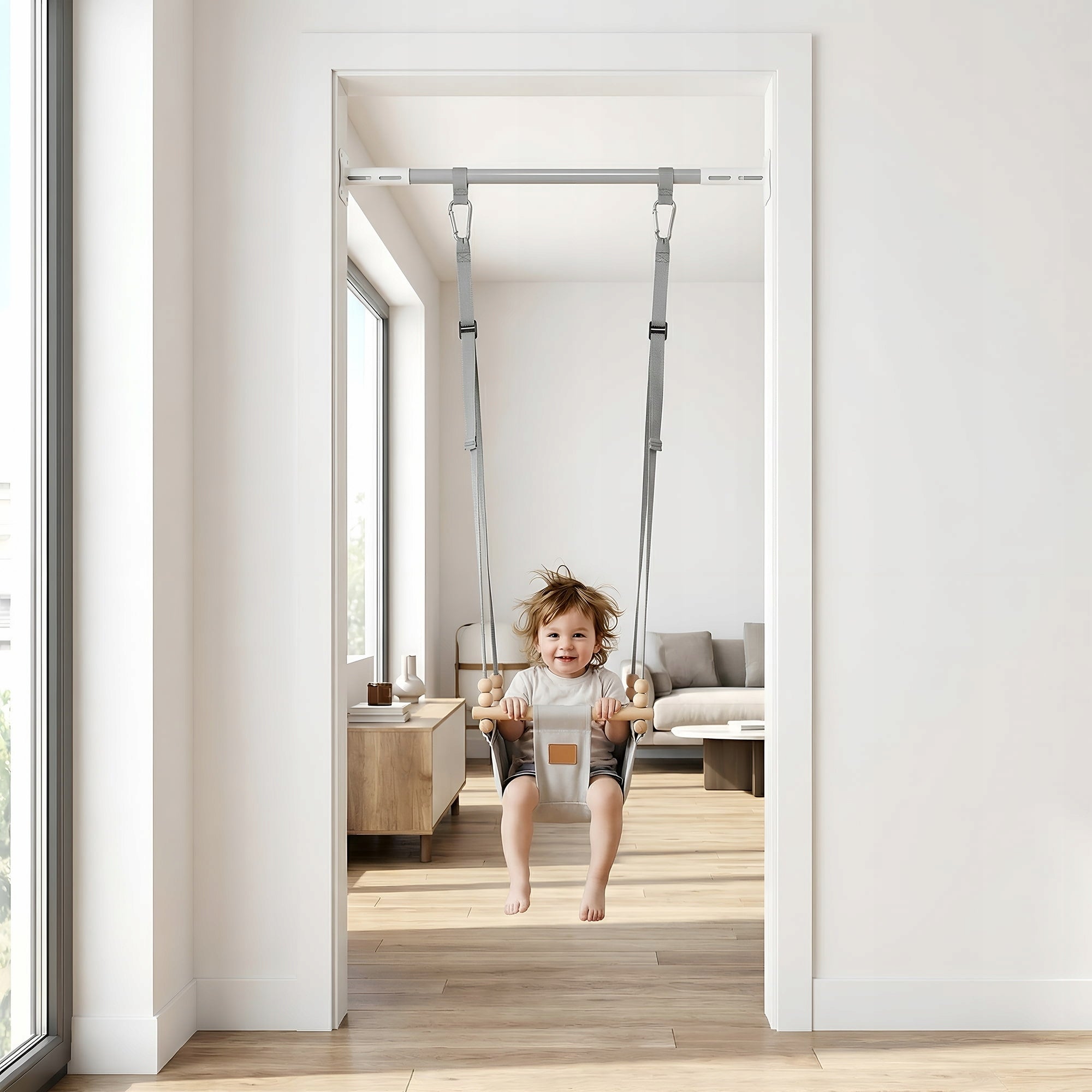 pull-up bar Profi 125-150 cm white-grey Rod length 125–150 cm