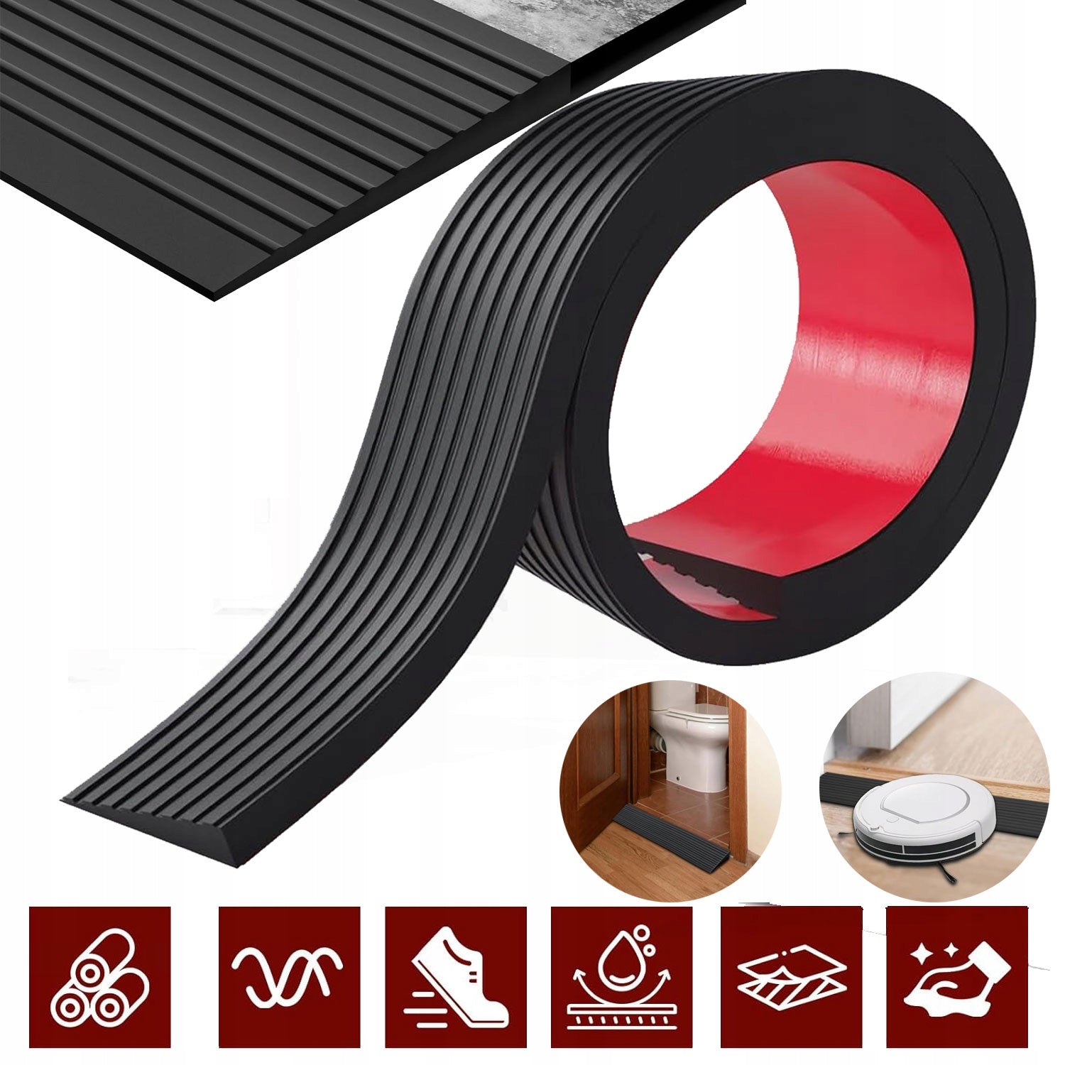 rubber THRESHOLD RAMP BEATING AID FOR WHEELCHAIR AND WALKER Brand no brand