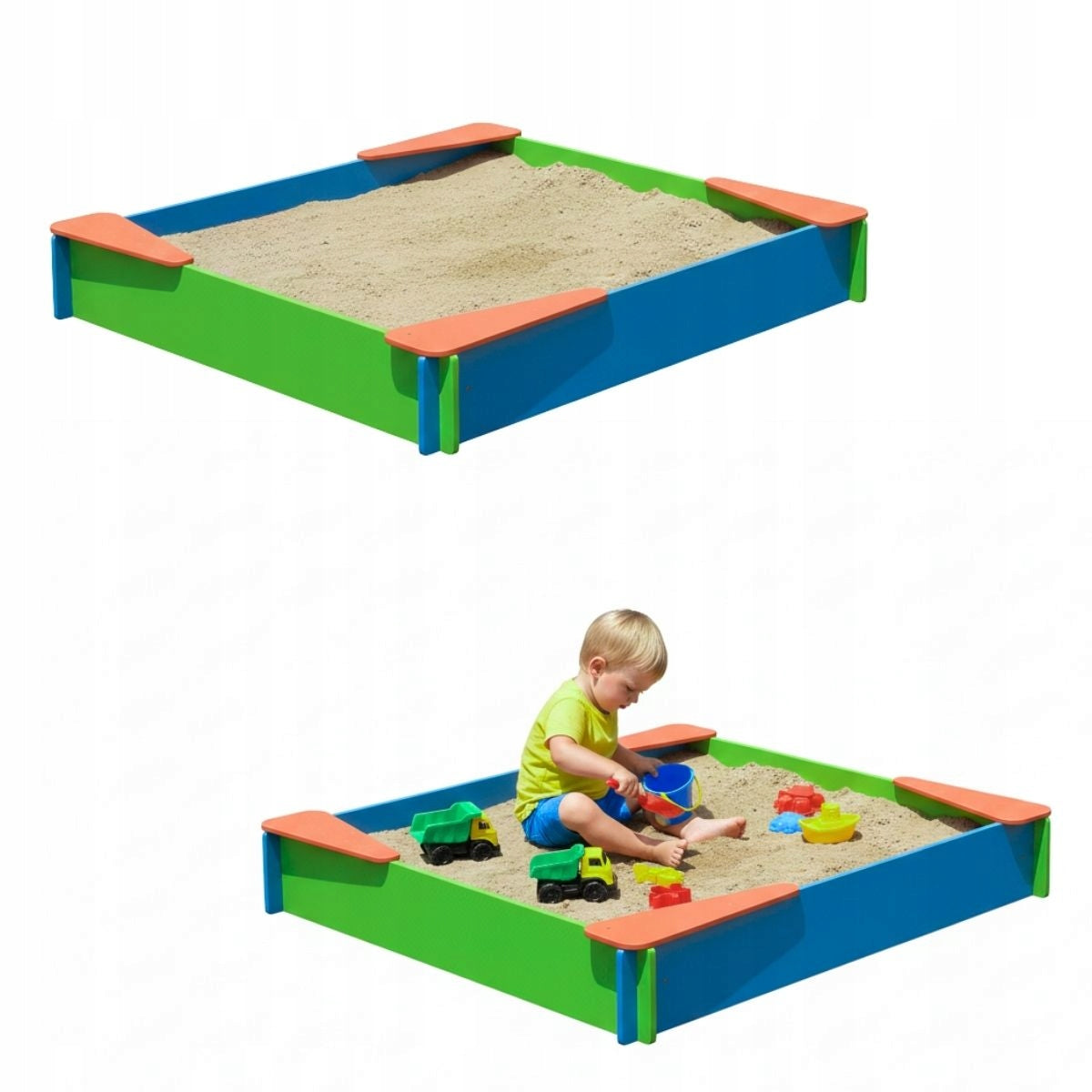 sandbox with corners blue-green