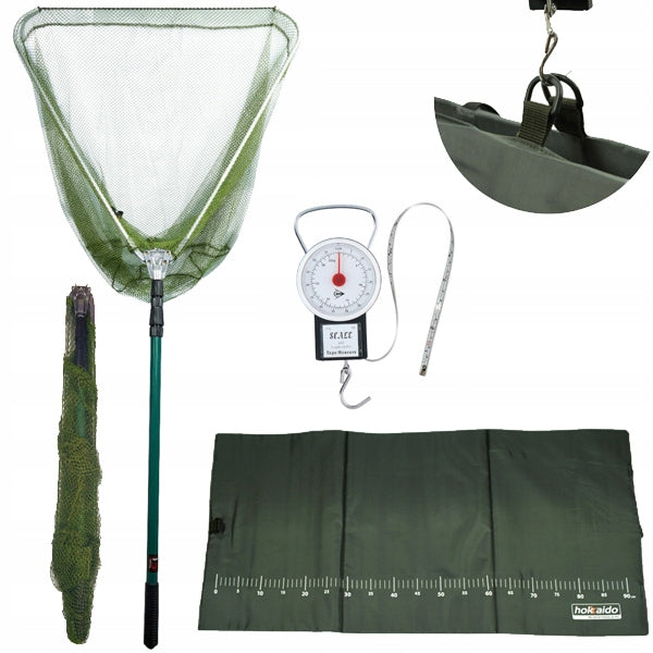 set CARP LANDING NET 2,8m hokkaido + MAT 95x48cm + WEIGHT WITH MEASURING CUP