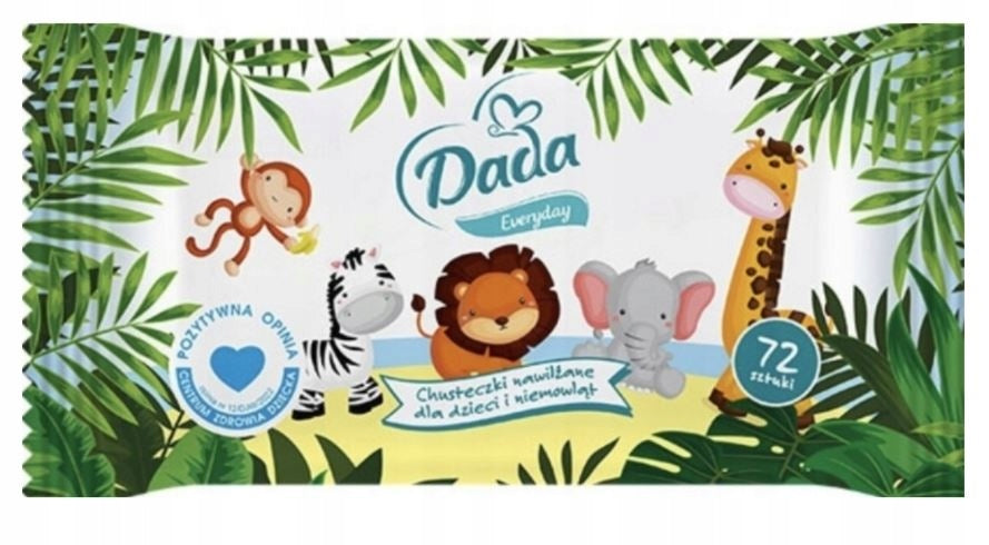 set of 10 x Wet wipes DADA EVERYDAY 10 x 72pcs = 720 pieces Manufacturer code samechusteczki_21