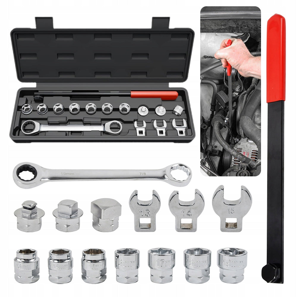 set of 15 elements holder for mounting V-belt tensioners