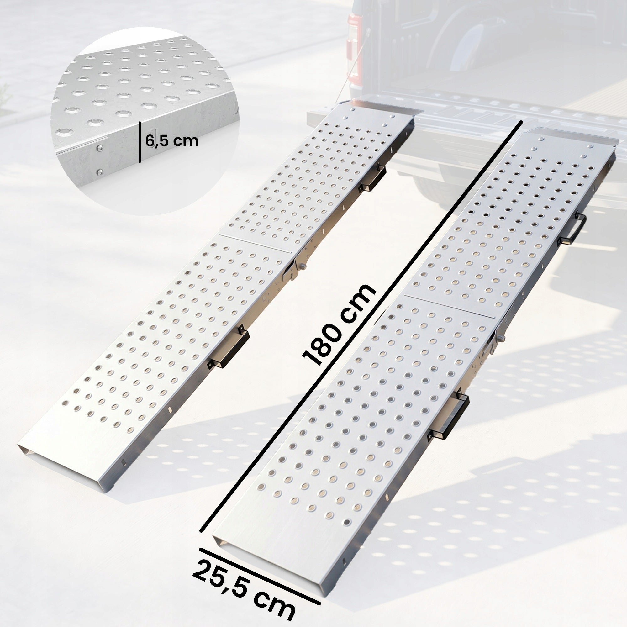 set of 2 folding metal ramps HOMCOM with handles, silver Manufacturer code C20-113V00SR