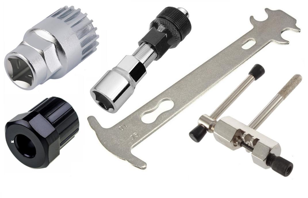 set of 5 keys key for freewheel support chain crank puller measurement