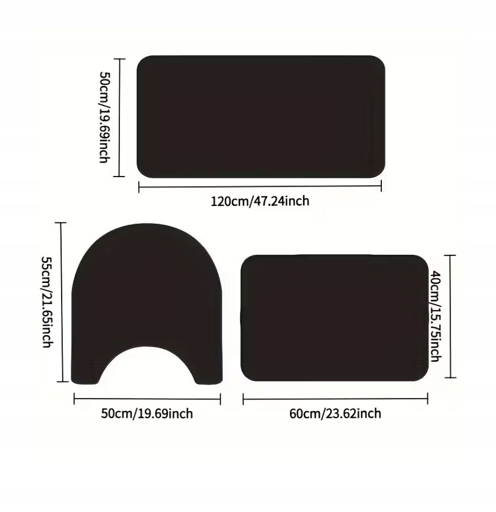 set of bathroom rugs dikom set blue modern Color blue