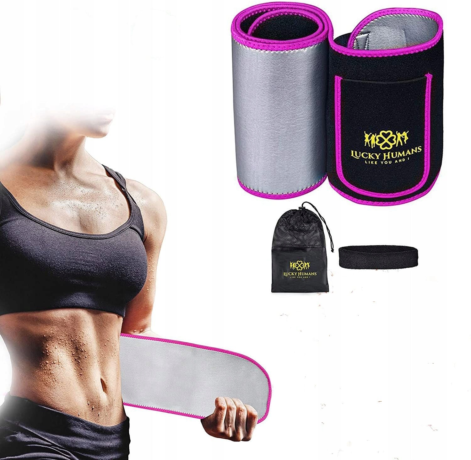 slimming belt 125x19,5cm NANO SILVER+ neoprene