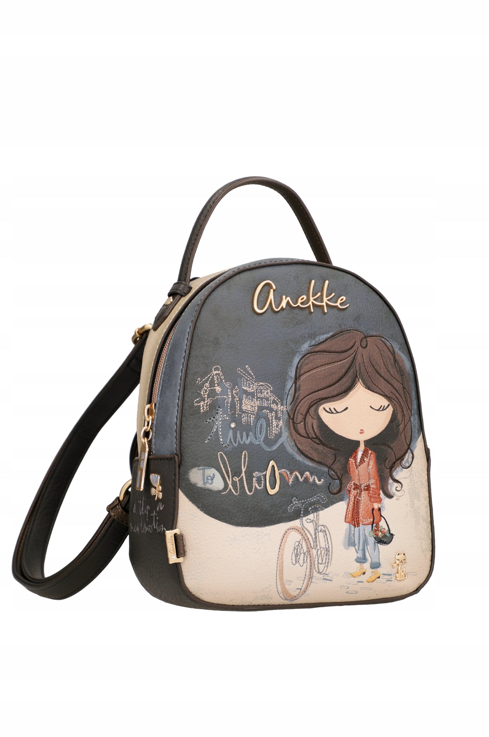 small urban women's backpack Anekke 43705-188 Tulip stylish backpack