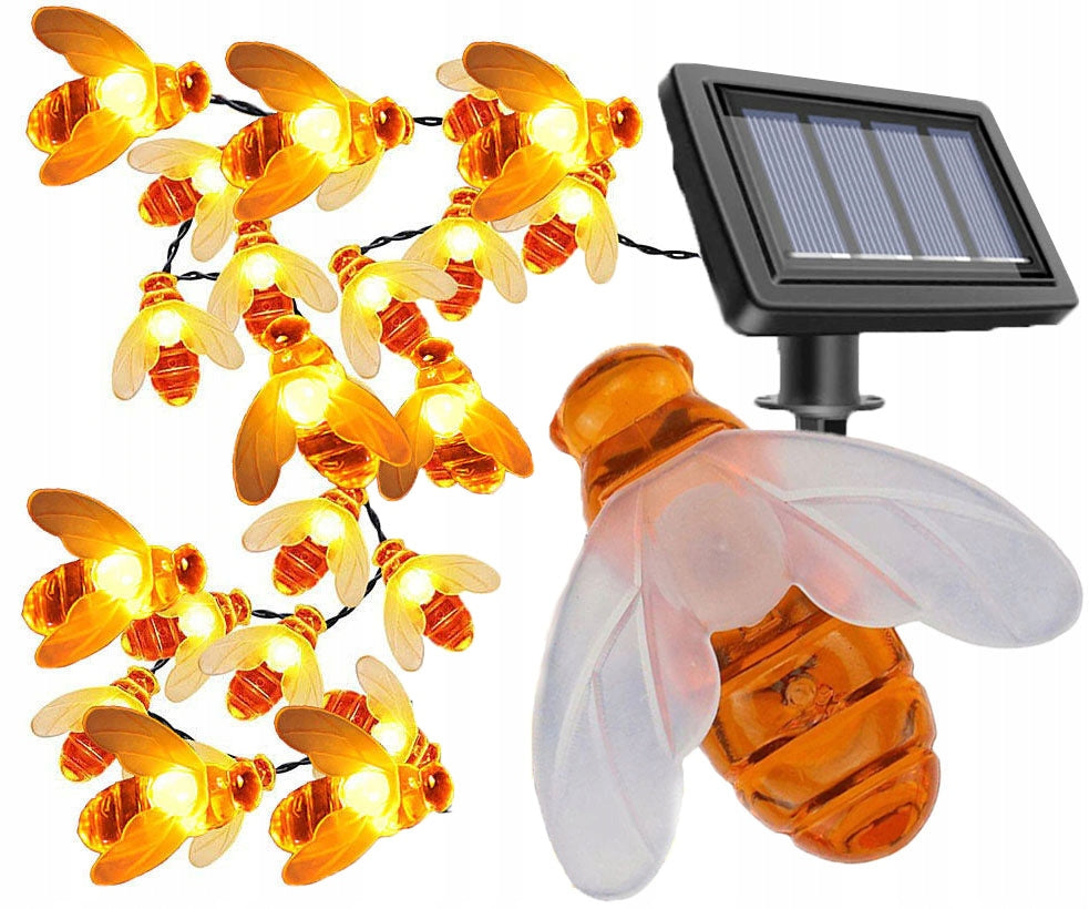 solar lamp BEES garland hanging 20 led decoration garden terrace P-724