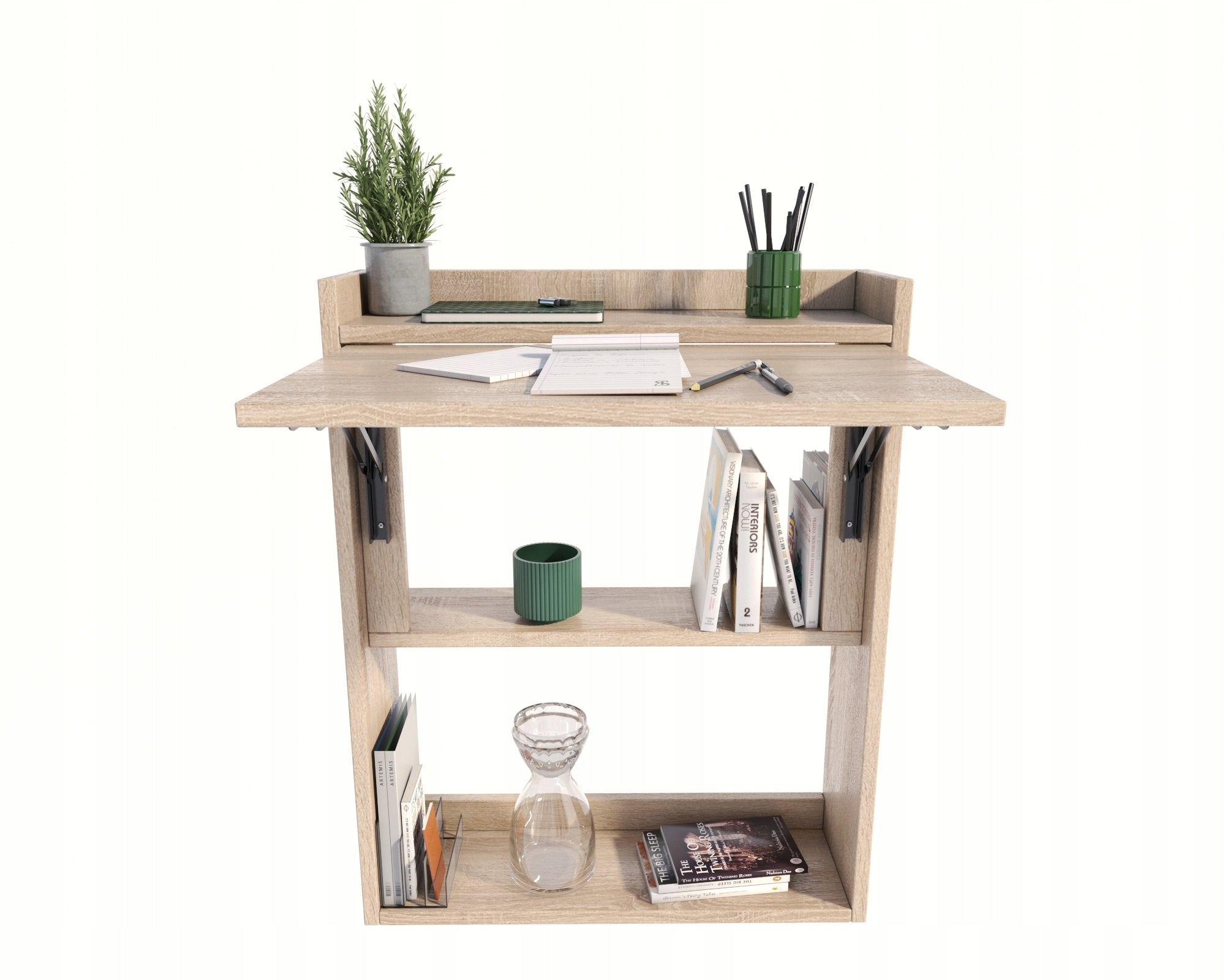 sonoma oak folding desk wall desk for living room office MK EAN (GTIN) 5907255330645