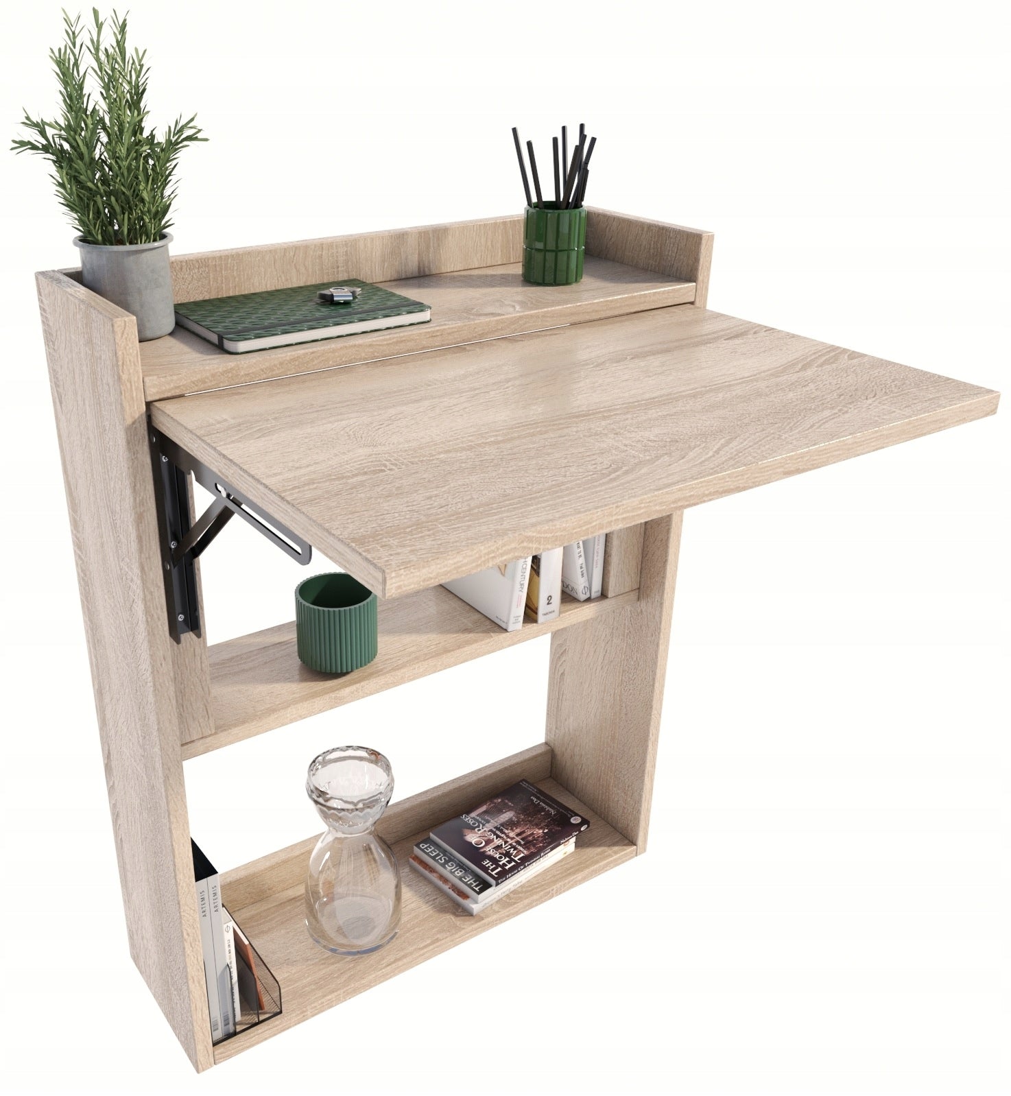sonoma oak folding desk wall desk for living room office MK