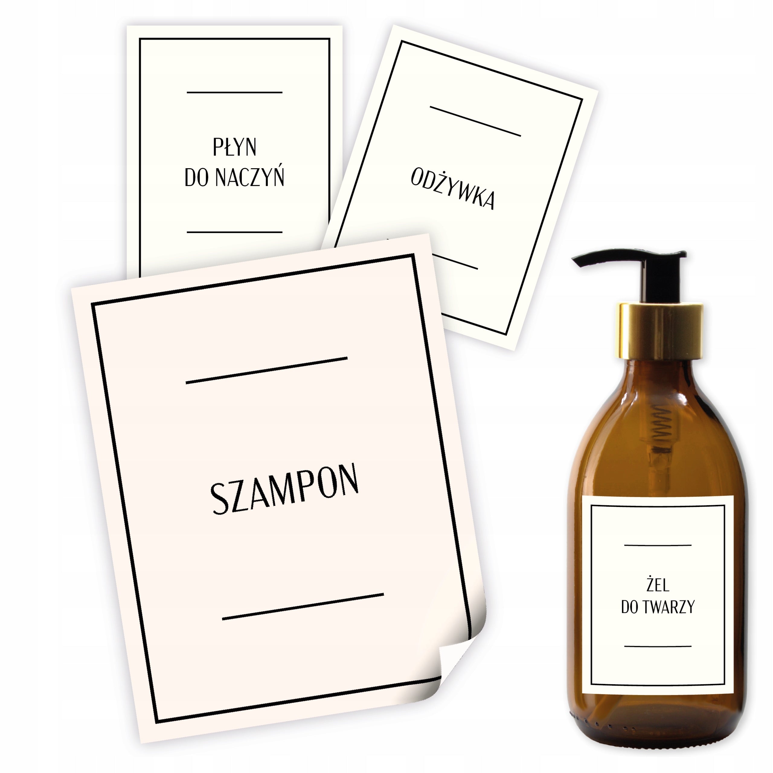 stickers LABELS for liquid cosmetics shower gel 16pcs 5,5x7cm