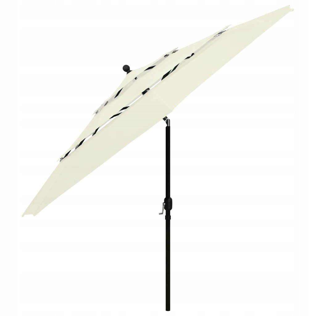 vidaXL 3-level umbrella on aluminium post, sand, 3,5 m Manufacturer VidaXL