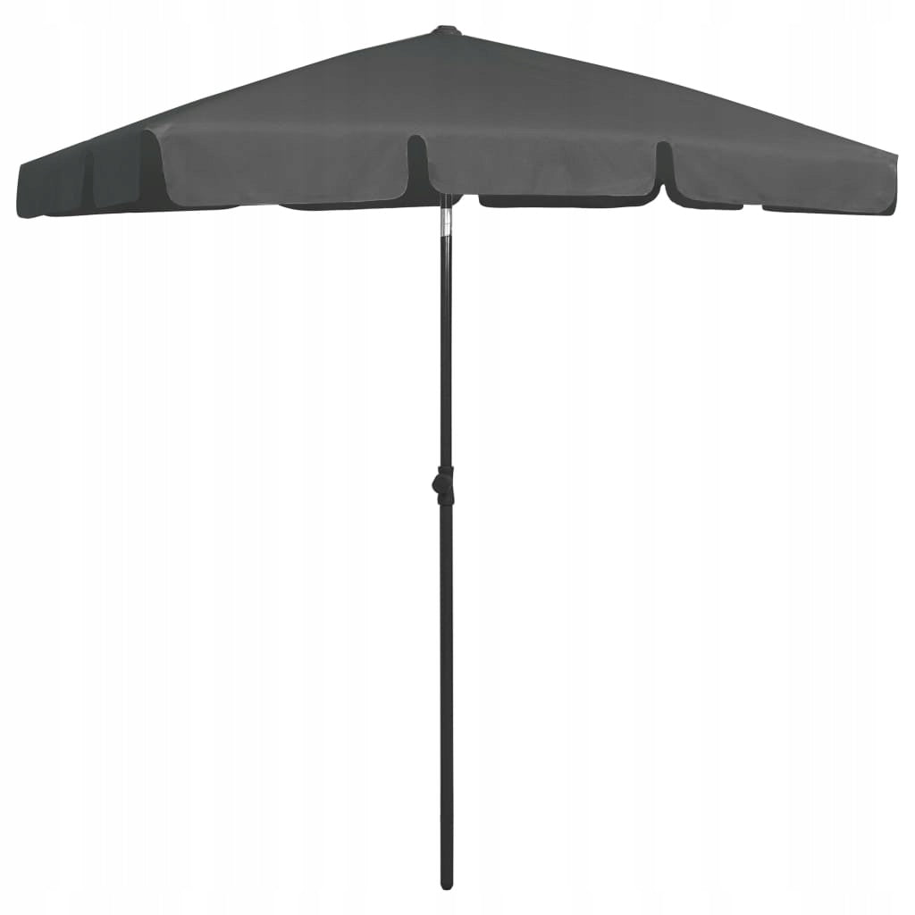 vidaXL Beach umbrella, anthracite, 180x120 cm Color gray