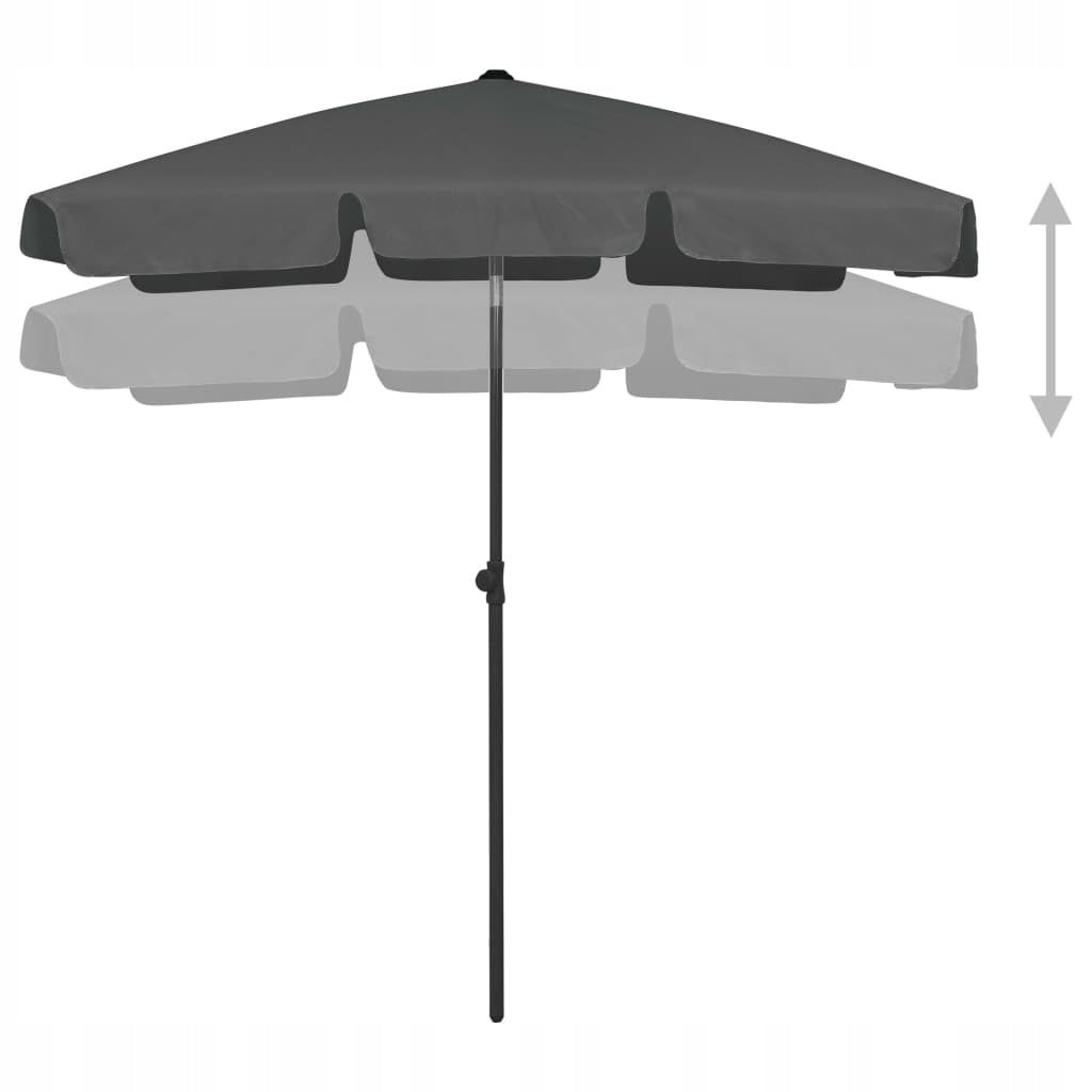 vidaXL Beach umbrella, anthracite, 180x120 cm Manufacturer VidaXL