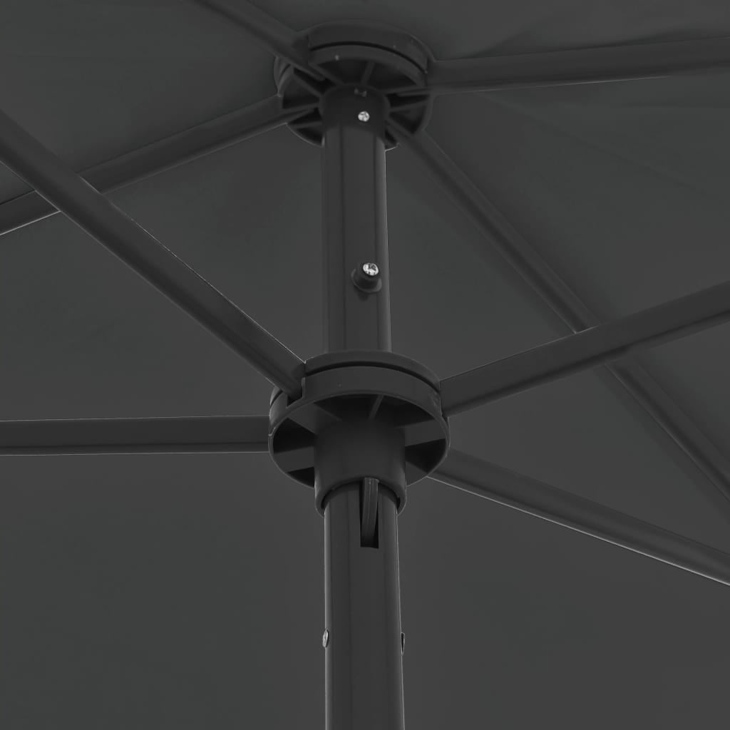 vidaXL Beach umbrella, anthracite, 180x120 cm Product height 232 cm