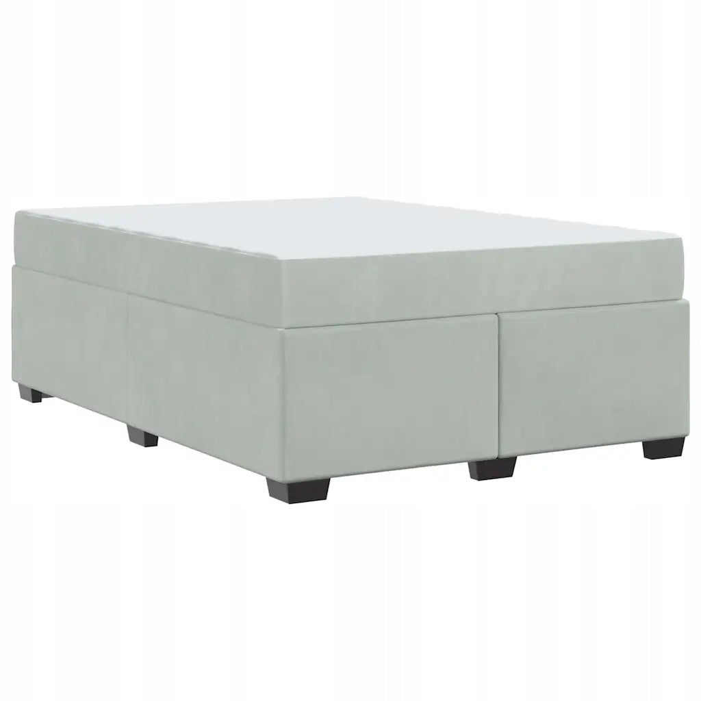 vidaXL Bed frame with mattress Light grey 140 x 200 cm fabric Unfolded width 140 cm