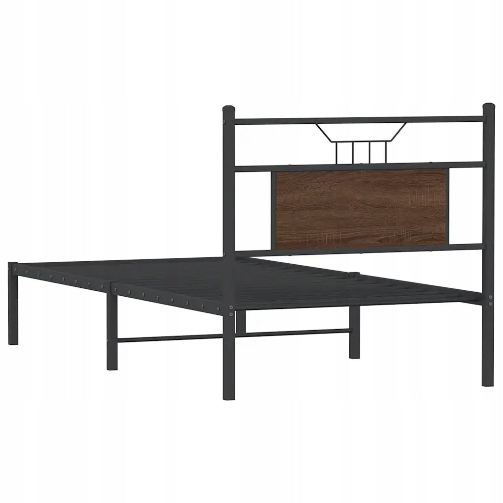 vidaXL Bed without mattress, brown oak, 75x190 cm EAN (GTIN) 8721158680624